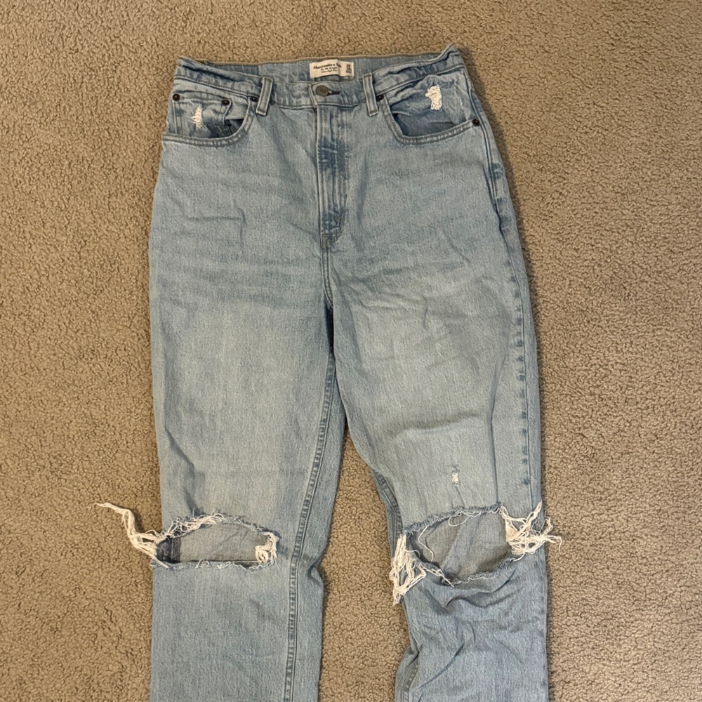 Abercrombie & Fitch Light Blue Boyfriend Jeans